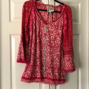 Faith boho long sleeve shirt